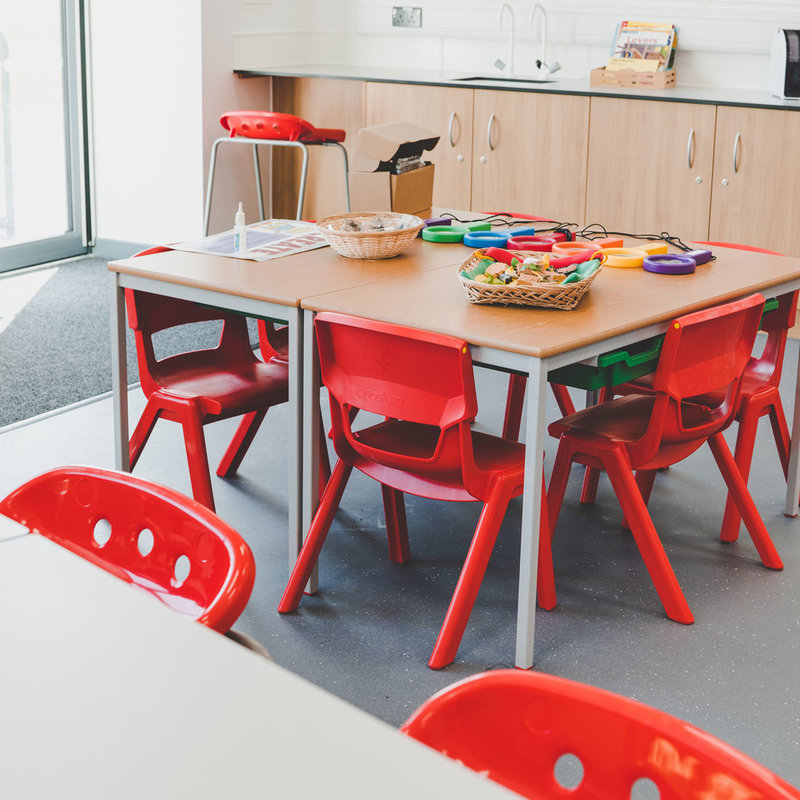 Classroom table and chairs