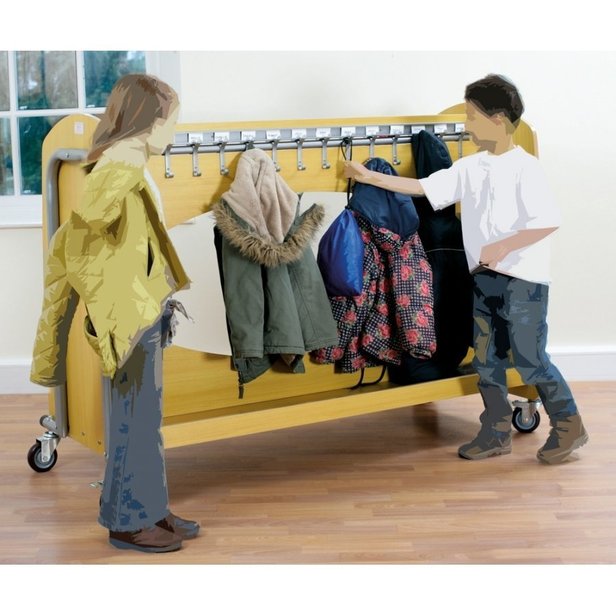 Supporting image for Tech2 Double Sided Cloakroom Trolley
