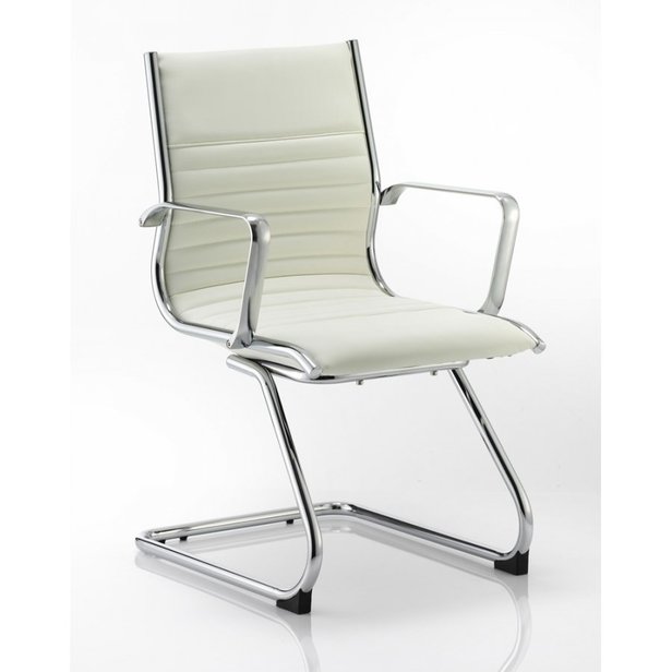 Supporting image for Linear Conference Chair - Ivory Leather