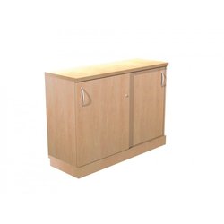 Supporting image for Alpine Essentials 2 Shelf Sliding Door Cupboard - W1000
