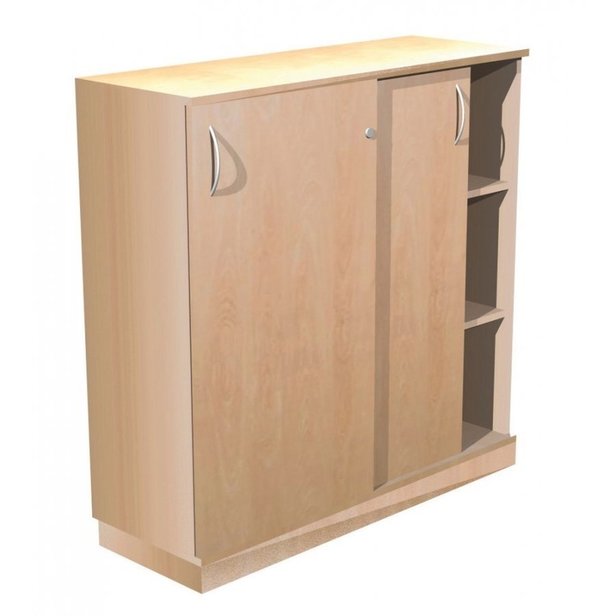 Supporting image for Alpine Essentials 3 Shelf Sliding Door Cupboard - W1000