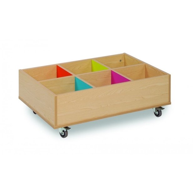 Supporting image for Y17033 - Candy Colours - 6 Bay Kinderbox - Castors