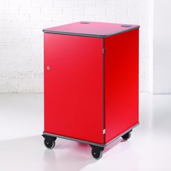 Supporting image for Y31033 - Premium Coloured Mobile Multi-Media Cabinet - Red