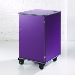 Supporting image for Y31035 - Premium Coloured Mobile Multi-Media Cabinet - Purple