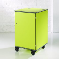 Supporting image for Y31041 - Premium Coloured Mobile Multi-Media Cabinet - Lime Green