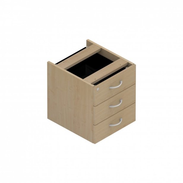 Supporting image for Y705821 - Wilmington Storage - Fixed Pedestal - Designed for D600mm Desk - 3 Drawer