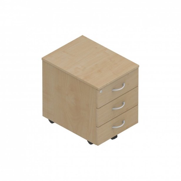 Supporting image for YUMP3 - Wilmington Storage - Mobile Low Pedestals - D605 - 3 Drawer