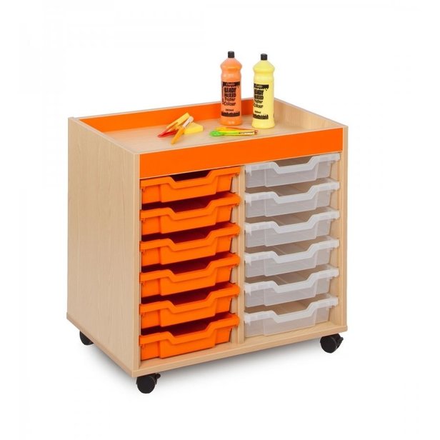 Supporting image for Candy Colours - 12 Shallow Tray Storage Unit