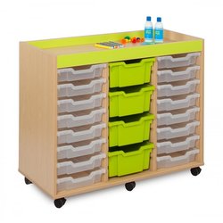 Supporting image for Candy Colours - 24 Shallow Tray Storage Unit