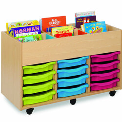 Supporting image for Candy Colours - 6 Bay Kinderbox with 12 Shallow Trays