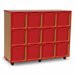 Supporting image for Y15200 - 12 Jumbo Tray Storage Unit - Red Edge