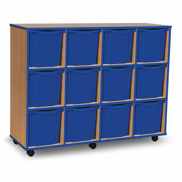 Supporting image for Y15202 - 12 Jumbo Tray Storage Unit - Blue Edge