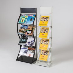 Supporting image for Y800300 - Curved Free Standing Literature Display - Single A4