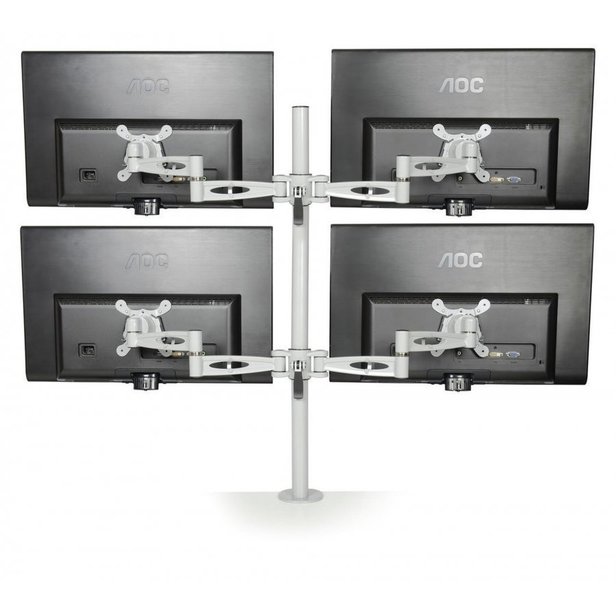 Supporting image for Roma Pole Mounted Monitor Arm for 4 screens 8Kg x 4