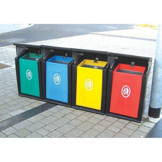 Supporting image for Strongbox Recycling Bin System - Set of 4 Bins