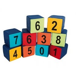 Supporting image for Numbered Foam Cube Pouffes - Pack of 10