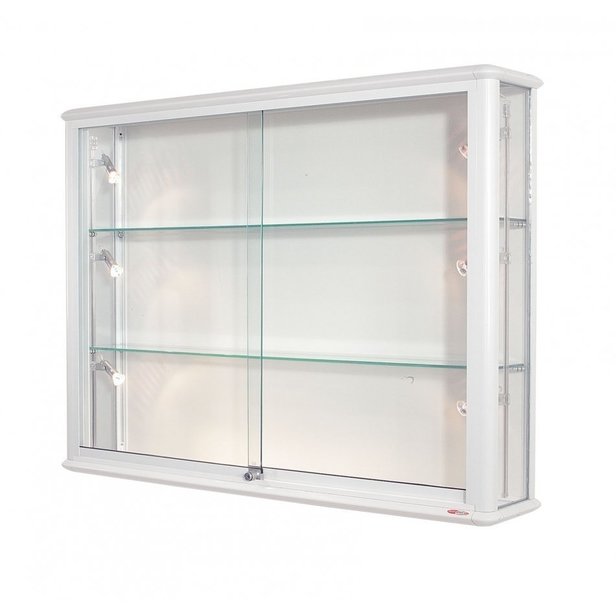 Supporting image for YLWC912* - Coloured - Wall Glazed Display Case - Illuminated - W1200 x H900