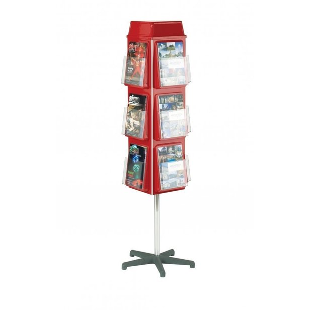 Supporting image for Y800600 - 4-Sided Revolving Literature Dispenser - 12 x A4