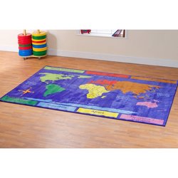 Supporting image for World Map Carpet Activity Rug