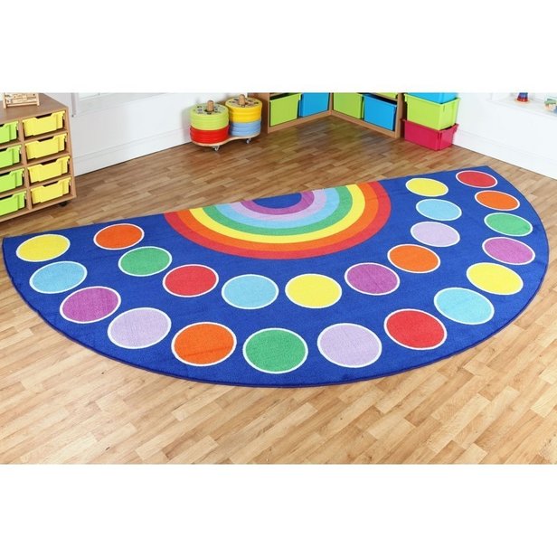 Supporting image for Rainbow Semi-circle Carpet Activity Rug