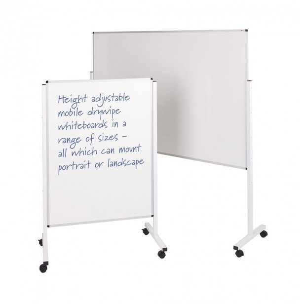 Supporting image for Y801280 - Height Adjustable Mobile Whiteboard - 900 x 1200
