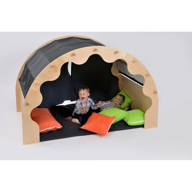 Supporting image for Wooden Play Module with Curtains, Cushions and Large Mat