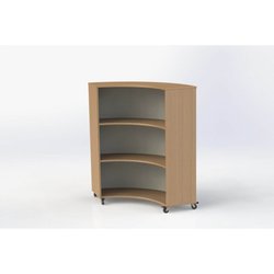 Supporting image for Y200632 - Grasmere Concave Curved Bookcase - Single Sided - H900