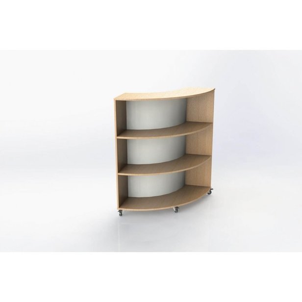 Supporting image for Y200634 - Grasmere Convex Curved Bookcase - Single Sided - H1200