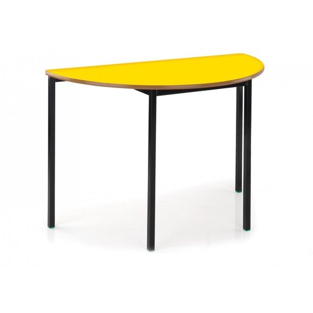 Supporting image for Fully Welded 1200 x 600 Semi-Circular Tables - Rounded MDF Edge