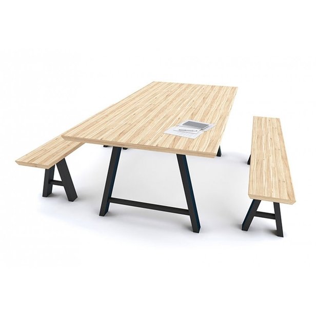 Supporting image for Galway Rectangular Solid Oak Meeting Table 1800 x 900mm