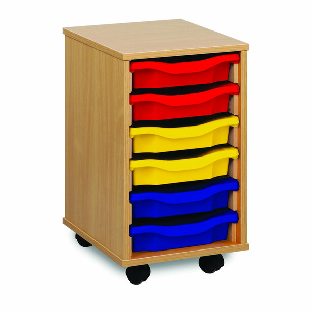 Supporting image for 6 Shallow Tray Storage Unit - Mobile