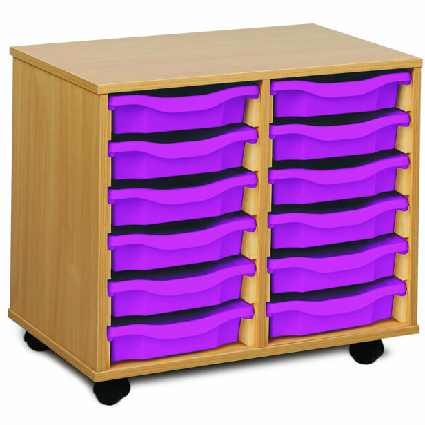 Supporting image for 12 Shallow Tray Storage Unit - Mobile