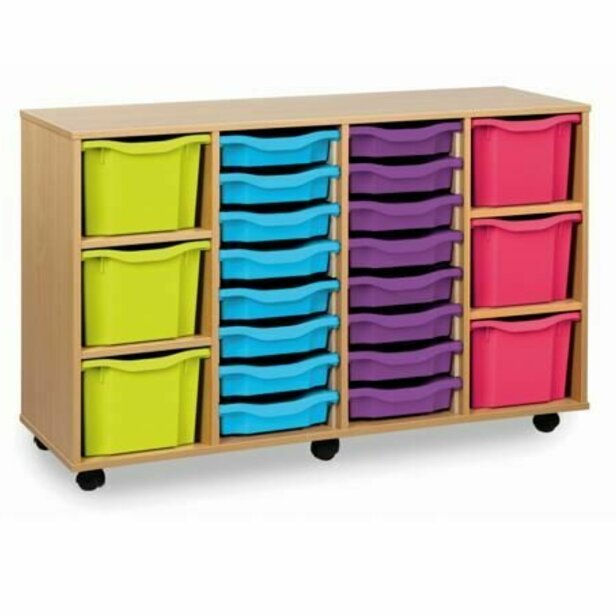 Supporting image for 16 Shallow & 6 Extra Deep Tray Variety Storage Unit - Mobile