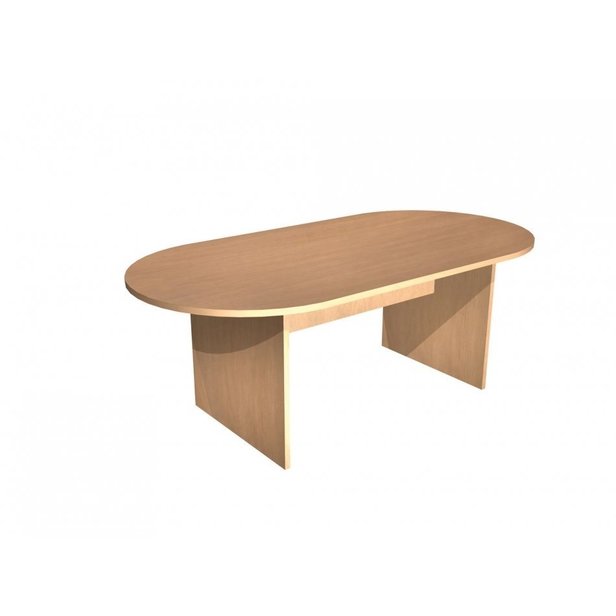 Supporting image for Alpine Essentials D-End Meeting & Conference Tables - Panel Leg