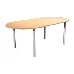 Supporting image for Alpine Essentials D-End Meeting & Conference Tables - Pole Leg