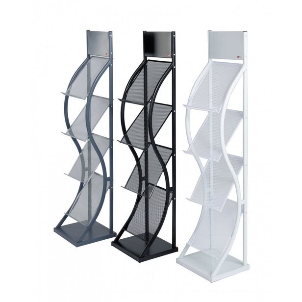 Supporting image for Curved Free Standing Literature Display