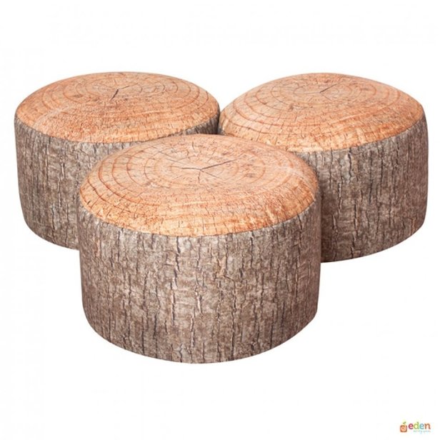 Supporting image for Tree Stump Bean Bag Stool (Pack of 3)