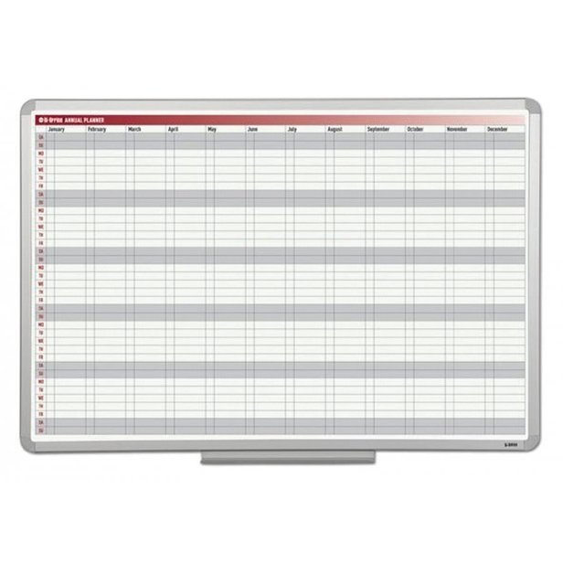 Supporting image for Annual Aluminium Month Planner Colour Print - 900 X 600