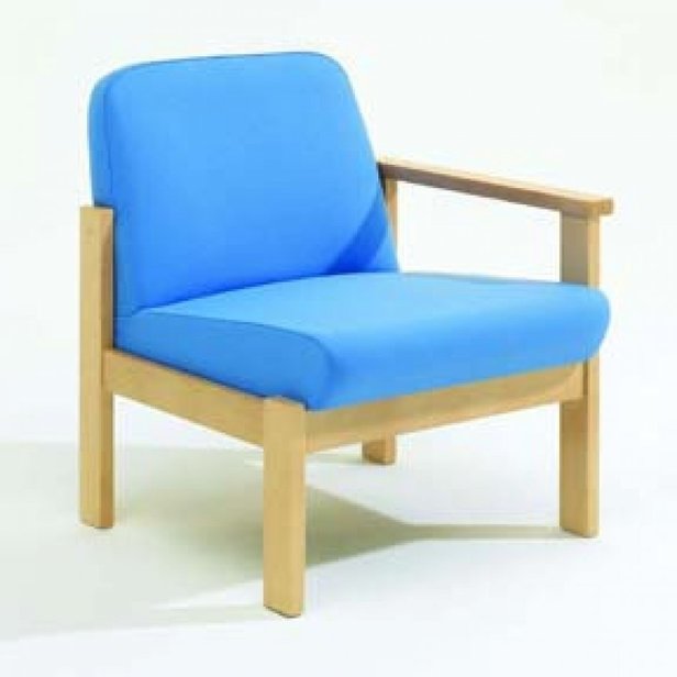 Supporting image for Meridian Low Back Beech Chair with Left Arm