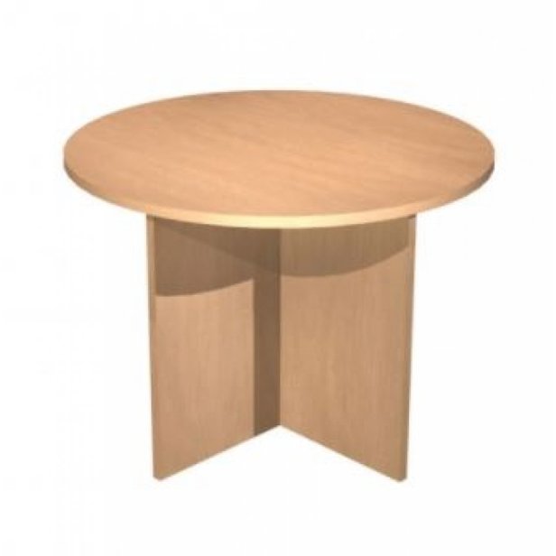 Supporting image for Alpine Essentials Round Meeting & Conference Tables - Panel Leg