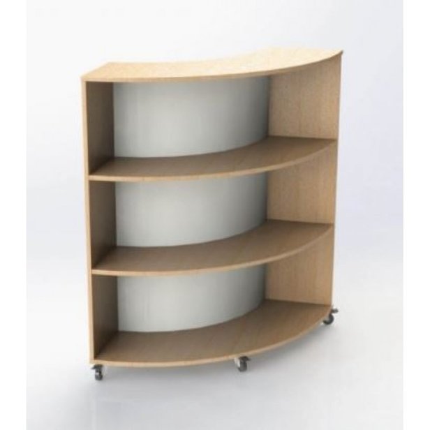 Supporting image for Grasmere Convex Curved Bookcases - Single Sided