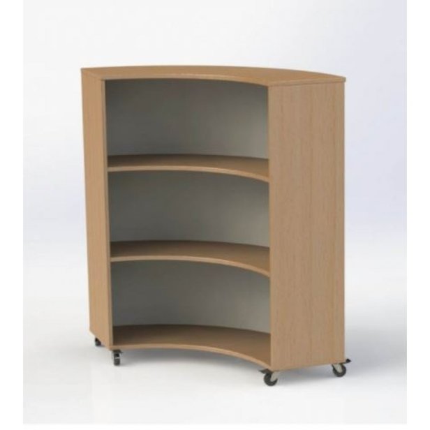 Supporting image for Grasmere Concave Curved Bookcases - Single Sided