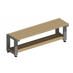 Supporting image for Workshape Freestanding Changing Room Benching with Shoe Rack