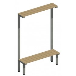 Supporting image for Workshape Freestanding Changing Room Benching with Bag Shelf
