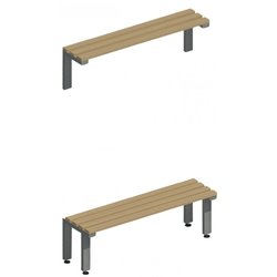 Supporting image for Workshape Fixed Changing Room Benching with Bag Shelf