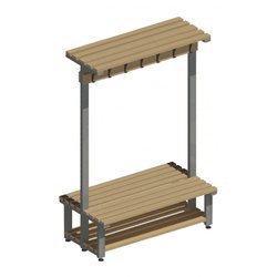 Supporting image for Workshape Double Sided Changing Room Benching Combo