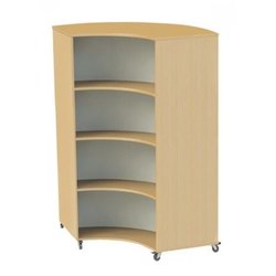 Supporting image for Y200650 - Grasmere Concave Curved Bookcase - Double Sided - H1500