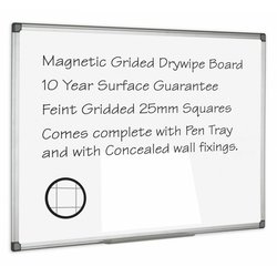 Supporting image for Drywipe Magnetic Boards - Gridded