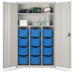 Supporting image for 12 Extra Deep Trays Storage Teacher Cupboard