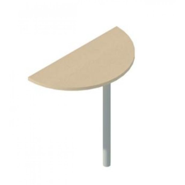 Supporting image for Alpine Essentials Half Round End Meeting & Conference Table - Pole Leg
